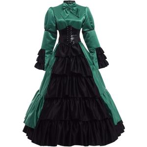 GRACEART Women Victorian Rococo Dress Gothic Ball Gown Costumes (Dress & Hoop skirt) L