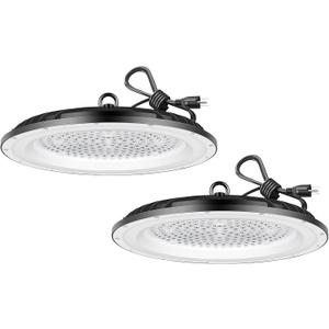 High Bay Led Shop Light, Upgrade Super Bright 2 Pack 150w UFO Led High Bay Light, Commercial Lighting Garage Lights for Factory Workshop Warehouse Garage Barn