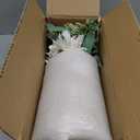 Faux Flowers with Vase,Artificial Silk Flowers in Vase, Fake Plant Eucalyptus and Willow,Flower Arrangement for Home Farmhouse kitchen Dining Table Centerpiece Decorations Coffee Table Decor (White)