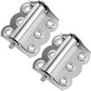 2 Pcs Screen Door Hinges Stainless Steel Self Closing Spring Loaded Hinges 2.4 x 3 Inch for Home Interior, Exterior Doors and Commercial Use