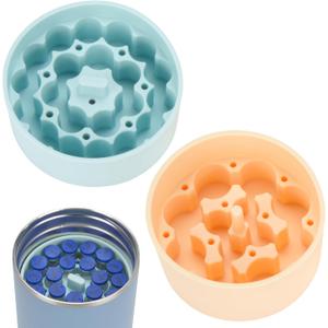 2 Pack Vial Storage Inserts for 32oz Hydrapeak Food Jars - Compatible with 3ml/10ml Vials, Dishwasher-Safe Peptide Organizer for Travel, Wellness & Fridge (No Vials/Jars Included)