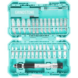 FantastiCAR 29pcs Craft Knife, Precision Cutter Hobby Knife Blades Set for Art Work, Scrapbooking, Stencil, Architecture Modeling, Wood Leather Working (Aqua Blue)