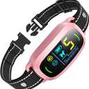 Dog Bark Collar, Rechargeable Smart Collar, Anti Barking Training Collar with 5 Adjustable Sensitivity Beep Vibration, Bark Collar for Large Medium Small Dogs (Pink)