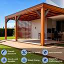 Heavy Duty Arc 45 Degree Angle Bracket, Wood Pergola Bracket Kit-4 Pcs for 4''x4'' Post, Pergola Accessories, for Gazebos, Decks, Porches, Log Cabins etc., Wood Post and Beam Angle Support Brackets