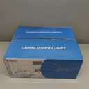 46 Inch Modern Ceiling Fans with Lights Remote/APP Control, Low Profile Ceiling Fan with Light, Flush Mount, 3CCT, 6 Reversible Blades, 6 Speeds, Double Sided for Bedroom Living Room, Black