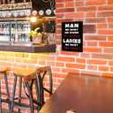 3x ALKB Rustic Bar Sign Men No Shirt Sign No Service Man Cave Sign Retro Metal Bar Pub Decor 8x12 Inch