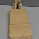 XPCARE 100Pcs Paper Gift Bags 5.25x3.25x8.25'', Small Paper Bag with Handles Bulk Shopping,Kraft,Retail,Party Bags for Small Business (Brown)