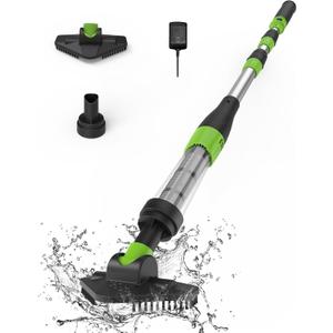 Cordless Pool Spa Hot Tub Vacuum Cleaner, Handheld Rechargeable Pool Cleaner, Suitable for Small Pools for Sand and Debris, Above-Ground Pools, Hot Tubs, Spas, Black