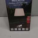 WEILAILUX Outdoor Battery Operated Table Lamp Waterproof, 4000mAh Cordless Table Lamp Rechargeable, Touch Dimmable Desk Lamp, LED Night Light for Patio Camping Restaurant Home (Wood Grain, 9.6in)