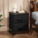 Sweetcrispy Nightstands Set of 2 with 2 Storage Drawer, Small Bedside Table, 11.8"D x 18"W x 20"H , 2 Pack