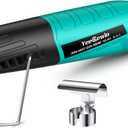 Heat Gun, 380W Fast Heat Mini Hot Air Gun with 2-Temp Settings 480F-850F(249C-455C) Overheat Protection Reflector Nozzle, 4.9Ft Long Cable for Shrink Wrap,Vinyl, Crafts, Epoxy Resin