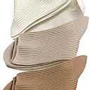 Women's Solid Striped Textured Ribbed Knit Casual Basic Style Crew Socks,Thin Cotton Socks Breathable, Business Daily,5 Pairs