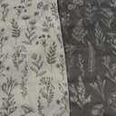 Artoid Mode Grey Wildflowers Herb Spring Kitchen Towels Dish Towels, 18x26 Inch Seasonal Summer Decoration Hand Towels Set of 2