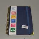 Spiral Notebook, 365 Page Hardcover College Ruled Notebook, 8.5" x 11", Large Leather Notebook Journal for Men Women, A4 Notebooks for Work School Notes, Journals for Writing, 24pcs Index Tabs, Blue