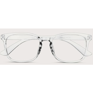 Blue Light Blocking Glasses - Fashion Square Eyeglasses, Anti UV Ray Computer Gaming Glasses Blue Blockers for Women/Men (Transparent)