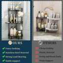 Consumest Corner Shower Caddy Standing - 3-Tier Stainless Steel Shower Organizer with Soap Holder and 4 Hooks, Large Capacity Corner Shelf Stand for Bathroom, Rest Room, Black