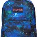 JanSport SuperBreak One Backpack - Durable, Lightweight Bookbag with 1 Main Compartment, Front Utility Pocket with Built-in Organizer - Premium Backpack, Cyberspace Galaxy, One Size