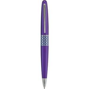 PILOT MR Retro Pop Collection Ballpoint Pen in Gift Box, Purple Barrel with Elipse Accent, Medium Point Stainless Steel Nib, Refillable Black Ink (91424)
