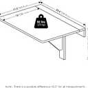 Furinno Hermite Wall Mounting Folding Table, Espresso, Rectangle Folding