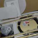 EDISHINE LED Corner Floor Lamp, Modern Slim Dimmable Light, Adjustable Height, 57.5" Minimalist Tall Lamp for Living Room, Bedroom, Office, 3000K Warm White Light (Gold)