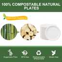 WELLIFE 10 Inch Paper Plates, 125-Pack 100% Compostable Heavy Duty Disposable Plates Bulk, Biodegradable Bagasse, Eco-Friendly, PFAS-Free | BPI Certified | Microwaveable