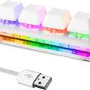 Ecarke Mini 4-Key OSU Keypad Hotswap One Handed Keypad Mechanical Gaming Keyboard,Can Self Programming Macro,with 1.5m USB-C Data Cable (Upgrade Cherry Shaft & RGB LED)