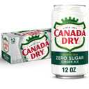 2 x Canada Dry Zero Sugar Ginger Ale Soda, 12 fl oz cans, 12 pack (EXP 04/01/26)