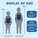 CAMTOP Toddler Backpack for Boys Girls 2-4, Kids Backpacks for Kindergarten Preschool, 12" H Small Bookbag for Daycare Travel (Navy, 12''- Not fit A4 folder)