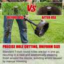Sprinkler Donut Cutter 7 Inch Grass Trimmer Sod Cutter for Sprinkler Heads Steel Vinyl Coated Handle Efficient Lawn Care Tool for Precise Grass Cutting Around Sprinklers