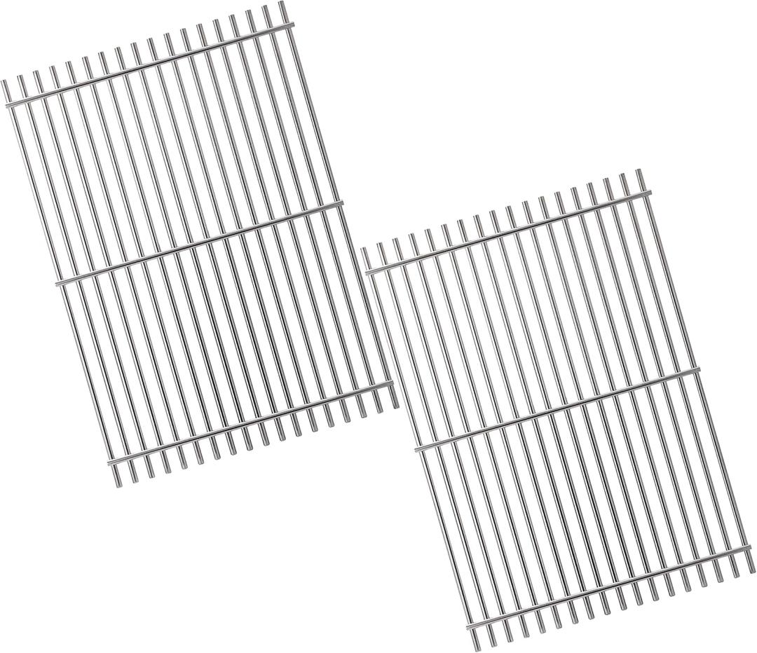 2 Pack 7MM Grill Parts for Weber Genesis 300 Series, 19.5" x 25.8" Stainless Stee Grill Grates Replacement Parts for Weber Genesis E-310, E-320, E-330 S310 S320 S330, Pit Boss PB700 Series, Weber 7528 7524