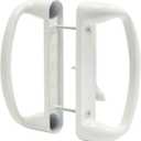 Built Industrial Sliding Glass Door Handle & Lock - Mortise Style White Diecast, Fits 3-15/16 in Hole Spacing - Replacement Patio Handle Set & Sliding Door Lock