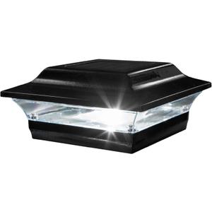 Classy Caps SL214B 5x5 Imperial Solar Post Cap - Black  High-Performance Solar LED, Durable Cast Aluminum with Powder-Coated Finish, Fits Over an Actual 5" x5" Post