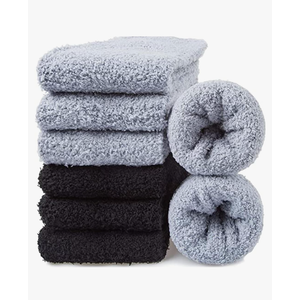 Mens Fuzzy Socks, Warm Winter Fluffy Cozy Slipper Fleece Socks for Men