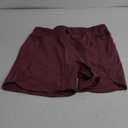 Willit Women's Athletic Running Shorts 5" Quick Dry Workout Hiking High Waisted Active Gym Exercise Zipper Pocket L, Dark Red