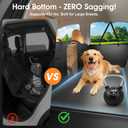 Dog Car Seat Cover for Back Seat, 52"x65" Waterproof Hard-Bottom Hammock with Side Flaps, Heavy-Duty 450lbs, Non-Slip & Scratch-Proof PU Leather Protector for SUV, Truck & Sedan Brown