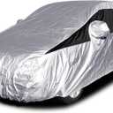 Titan Lightweight Poly 210T Car Cover for Sub-Compact Sedans 163-175". Waterproof, UV Protection, Scratch Resistant, Driver-Side Zippered Opening. Fits Fiesta, Rio, Aveo and More.