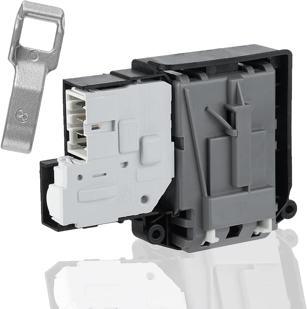 EBF61315802 Washer Door Lock Switch & MFG63099101 Washer Door Lock Strike Assembly Compatible with LG Kenmore Washing Machine Door Switch (2 PACKS)
