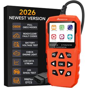 OBD2 Scanner,V880 Car Scanner Diagnostic Tool: Car Check Engine Code Reader with Reset,Live Data & Freeze Frame,Mode 6, Mode 8, OBDII Scan Tool for All OBD II Protocol Vehicles Since 1996