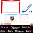 Franklin Sports Mini Hockey Rink Set - Half Rink Knee Hockey Goal, Mini Sticks, and Ball Set - Indoor Mini Hockey Rink - Official NHL Licensed