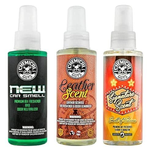 Chemical Guys AIR_301_04 New Car/Leather/Signature Scent Sample Kit, Great for Cars, Trucks, SUVs, RVs, Home, Office & More (4 fl oz - 2 Items)