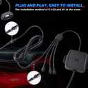 MICTUNING 10FT 5Pin Extension Wire Cable Cord for C1 C2 C4 Q1 RGBW Series LED Rock Lights V1 RGBW Wheel Lights (2 Pack)