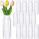 12 Pack Composite Plastic Flower Vase,8" Tall Conic White Vases,Unbreakable Vase Floral Vases for Table Centerpieces, Bouquets, Home Decor, Living Room