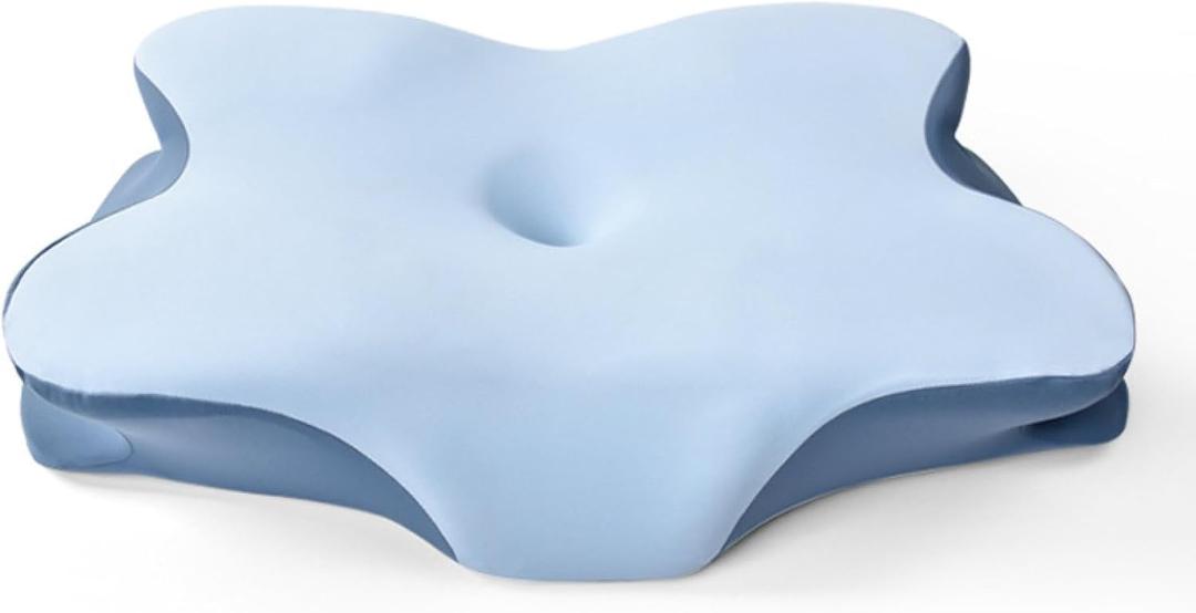 Ultra Pain Relief Cooling Pillow for Neck Support, Adjustable Cervical Pillow Cozy Sleeping, Odorless Ergonomic Contour Memory Foam Pillows, Orthopedic Bed Pillow for Side Back Stomach Sleeper (Queen, Blue)