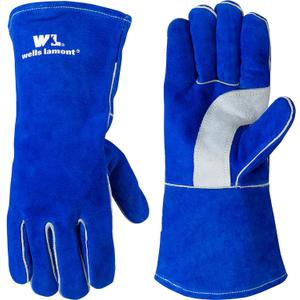 Wells Lamont Blue Lined Leather Welding Gloves, X-Large (1054XL)