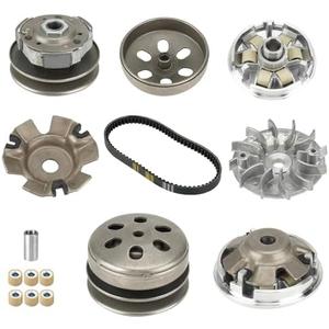 Fit for Gy6 150cc High Performance Clutch Set, Racing Scooter Variator,Fit for Gy6 125cc/150cc, for 152QMI/157QMJ Engine Scooter ATV, Including Variator and Clutch Assembly with 743 belt