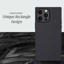 Cocomii Rectangle Case for iPhone 13 Pro Max/12 Pro Max, Wireless Charging Compatible, Matte Black Silicone