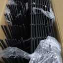 25 Pack Garden Animal Barrier Fence, 17in (H) X 27ft (L) No Dig Fence, Rustproof Metal Garden Fence Bordere, Garden Decorative Fence Panels for Dog Rabbits Ground Stakes Defense and Outdoor Patio (17 in(H) X 27 ft(L), 25 Pack, Black)