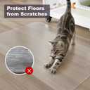 3'×4' Frosted Clear Waterproof Area Mat for Hard Floor, No Scratches Plastic Floor Mat for Litter Boxes, Spill-Resistant Easy Cleaning Floor Protector for Under Refrigerator, Plant Pots