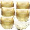 Tanlade 50 Pcs Gold Square Plastic Serving Bowls 8 oz Disposable Snack Salad Bowl Small Party Candy Bar Containers Taco Bar Serving Dishes for Buffet Chips Fruit