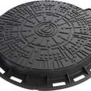 Vodaland Plastic Manhole Cover with Bolted Down Removable Lid Reinforced Steel for Durability